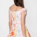 Zimmermann NWT  Floral postcard spliced Print Off Shoulder linen dress SZ3US4 Photo 1