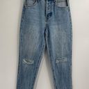 Edikted  polly Pocketless Y2k blue distress Mom jeans size small Photo 1