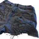 Abercrombie & Fitch Women’s  black distressed high rise cut off shorts Photo 3