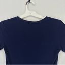 Basic Short Sleeve V Neck T Shirt Women’s XS Blue Photo 5