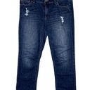 White House | Black Market  Jeans Womens 4 Blue Slim Crop Dark Straight Distressed Photo 0