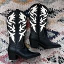 Forever 21 Two-Tone Black & White Cowboy Boots 6 Photo 5