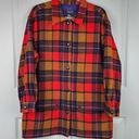 Rafaella  Shacket Wool Blend Plaid Jacket Button Front Flannel Shirt Pockets Sz M Photo 15