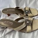 Brighton  vintage ivory embellished sandals women’s size 9 Photo 0