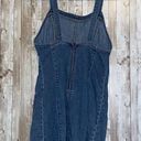 Gap Women's Vintage  Overall Denim Dress Jumper Light Wash Size Small Back Zipper Photo 5