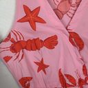 J.Crew  women's size 8 medium pink lobster dress tiered belt red nautical vaca re Photo 4