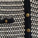 CAbi Black And White Checker Crocheted Cardigan Photo 1