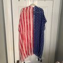 NWT American Flag Stars & Stripes Lightweight Kimono Vest Waterfall Cardigan Size undefined Photo 9