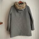 J.Crew  Mercantile Vail Faux Fur Gray Wool Parka Coat sz 6 Photo 6