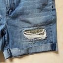 Juicy Couture  Ripped Jean Shorts Glitter Detail Size 10 Photo 4