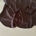 Vince  Dark Brown Flowy Tunic Style Blouse Button Top, Size Small Photo 4