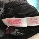 PINK - Victoria's Secret PINK VICTORIA’S SECRET BLACK STRETCH LACE BANDEAU STRAPLESS BRA TOP M Photo 3