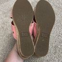 UGG  Pink Leather Criss Cross Mule Wedge Sandals Women's 7.5 Photo 6