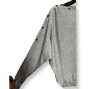 ALLSAINTS Womens Pullover Sweater Gray Heathered Studded Boat Neck Cotton S New Photo 3