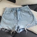 High Waisted Jean Shorts Size 6 Blue Photo 3