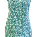 American Eagle  Teal Floral Mini Dress Large Photo 0