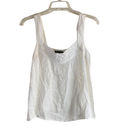 Modcloth  White V-Neck Wide Strap Lightweight Pullover Cami Tank Size X-Small Photo 2