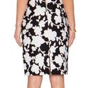 Kate Spade  Knee Length Pencil Skirt Black White Pink Floral Print Womens Size 6 Photo 2