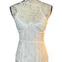 One Piece White Lace Teddy  NWOT Size Medium Photo 0