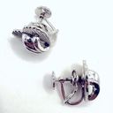 CORO Vintage Silver Heart Clip On Earrings Photo 0