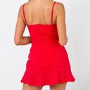 Princess Polly Red Square Neck Mini Dress Photo 1