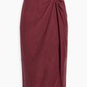 Rag and Bone  Amber twist-front silk crepe de chine midi skirt Photo 1