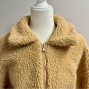 I am gia I.AM.GIA Pixie Teddy Sherpa Oversized Zip Up Coat Caramel Tan XS Photo 10