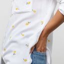 Rails  Rocsi Citron White Lemon Print Rayon Blouse Size Medium Photo 1