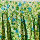 Vintage Blue Handmade /green floral midi skirt size/S Photo 1