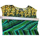 Bob Mackie  Green Yellow Floral Short Sleeve Pullover Stretchy 1x Dress Photo 8