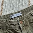 ZARA  Green High Rise Slouchy Relaxed Cargo Jeans Women’s Size 2 Bloggers Fave Photo 8