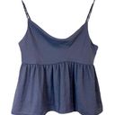 American Eagle  Outfitters Women's Blouse Tank Peplum Blue Size Small EUC Photo 0