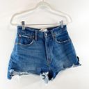 Abercrombie & Fitch  The Cutoff Shorts High Rise Curve Love Dark Wash Blue 26 / 2 Photo 4