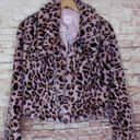 Candie's  | Mauve Faux Fur Leopard Print Jacket Photo 0