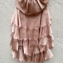 Rebecca Taylor eyelash tiered scallop satin strapless mini dress size 0 Photo 1