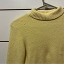 ZARA  Yellow Fuzzy Turtleneck Sweater Photo 3