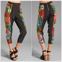 Line and Dot NWT  Rainbow Tropical Silk Pants Cropped Size Small S NEW Photo 1