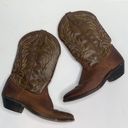 Laredo  Women’s Brown Leather Vamp Fox Embroidered Western Cowboy Boots Sz 7.5 Photo 0