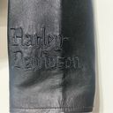 Harley Davidson  Black Leather Jacket Swarovski Crystal Gems Size Medium Photo 6