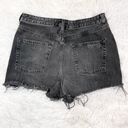 Topshop Women’s Washed Black Denim Jean Ripped Mom Shorts 8 Photo 3