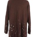 Escada Sweater XS Turtleneck Wool Cashmere Silk Ostrich Feather Embellished Photo 0