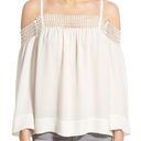 Rebecca Minkoff  SIRENA OFF SHOULDER ADJUSTABLE STRAP CREAM WHITE CROCHET TOP XS Photo 5