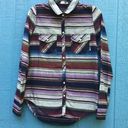 Roxy  Striped Button Down Long Sleeve Top Women’s Size Small Photo 0