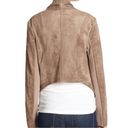 BCBGMAXAZRIA  • Jimmie Faux Suede Drape Jacket cropped waterfall Mocha tan beige Photo 11