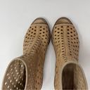 Loeffler Randall  Ione Beach Tan Leather Perforated Peep Toe Ankle Boots Shoes 6 Photo 8