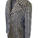 Jones New York  Houndstooth Wool-Blend Quilted Jacket in Black White Photo 1