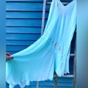 Vintage California Dynasty sheer mint blue embroidered nightgown/lingerie size/L Size L Photo 3