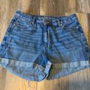 American Eagle Highest Rise Cross Over Mom Jean Shorts Photo 2