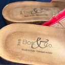 Krass&co NEW Bos. & . Red Leather Lux Slide Sandals Photo 5