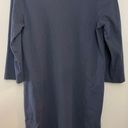 Garnet Hill  100% Organic Cotton Charcoal Gray 3/4th Sleeve Pocket Shift Dress 10 Photo 4